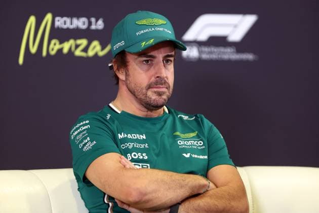 F1 Grand Prix of Italy Fernando Alonso of Aston Martin during press conference, PK, Pressekonferenz ahead previews ahead of the F1 Grand Prix of Italy at Autodromo Nazionale on September 4, 2025 in Monza, Italy. Monza Autodromo Nazionale Italy Copyright: xMarcoxCanonierox