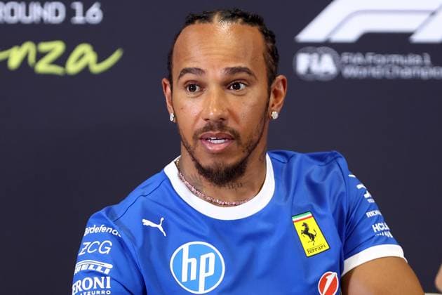 F1 Grand Prix of Italy Lewis Hamilton of Scuderia Ferrari during press conference, PK, Pressekonferenz ahead previews ahead of the F1 Grand Prix of Italy at Autodromo Nazionale on September 4, 2025 in Monza, Italy. Monza Autodromo Nazionale Italy Copyright: xMarcoxCanonierox