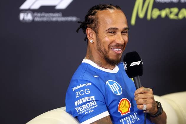 F1 Grand Prix of Italy Lewis Hamilton of Scuderia Ferrari during press conference, PK, Pressekonferenz ahead previews ahead of the F1 Grand Prix of Italy at Autodromo Nazionale on September 4, 2025 in Monza, Italy. Monza Autodromo Nazionale Italy Copyright: xMarcoxCanonierox