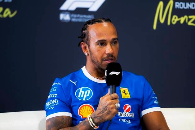 Formula 1 Pirelli Gran Premio d’Italia 2025 Dan Schiumarini OVERTAKE MAXPPP - Monza 04 09 2025 44 HAMILTON Lewis (gbr), Scuderia Ferrari, portrait conference de presse, press conference, PK, Pressekonferenz at the Formula 1 Pirelli Gran Premio d’Italia 2025, the 16th round of the 2025 FIA Formula 1 World Championship, WM, Weltmeisterschaft at Autodromo Nazionale Monza in Monza, Italy, from 04 to 07 September 2025 Monza Italy Copyright: xOVERTAKE MAXPPPxDanxSchiumarinix OVT202509048018 OVT202509048018
