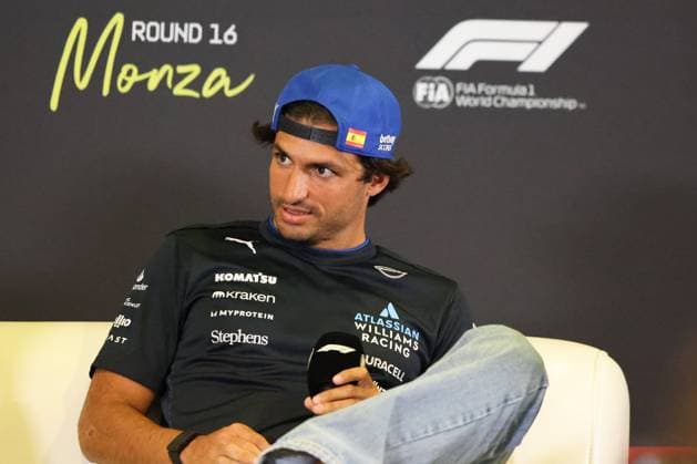 Carlos Sainz Atlassian Williams Racing, 55 , Press conference ,ITA, Formula 1 World Championship, Italian Grand Prix, Monza, Autodromo Nazionale Monza, Media Day, 04 09 2025 ITA, Formula 1 World Championship, Italian Grand Prix, Monza, Autodromo Monza, Media Day, 04 09 2025 Monza Copyright: xEibner-Pressefoto AnnikaxGrafx EP_AGF