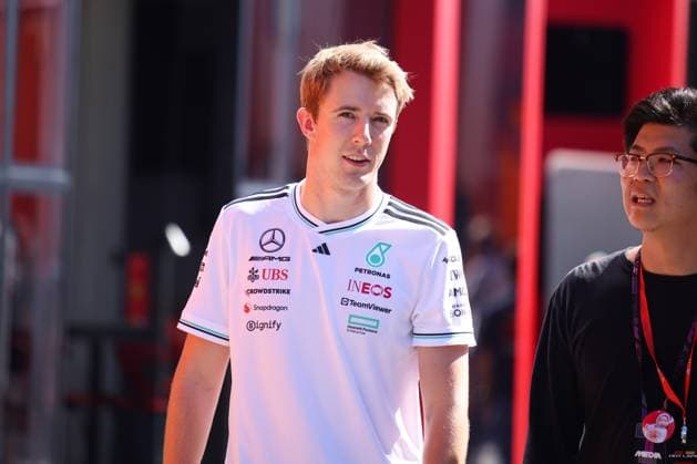 Frederik Vesti Mercedes AMG Petronas F1 Team, Reserve Driver ,ITA, Formula 1 World Championship, Italian Grand Prix, Monza, Autodromo Nazionale Monza, Media Day, 04 09 2025 ITA, Formula 1 World Championship, Italian Grand Prix, Monza, Autodromo Monza, Media Day, 04 09 2025 Monza Copyright: xEibner-Pressefoto AnnikaxGrafx EP_AGF