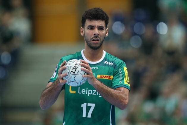 04 09 2025, xtgx, Handball, Daikin HBL, SC DHfK Leipzig TBV Lemgo Lippe v l Ahmed Moustafa Khairi Nasralla Leipzig, 17 Portrait, Portraet, single picture Leipzig