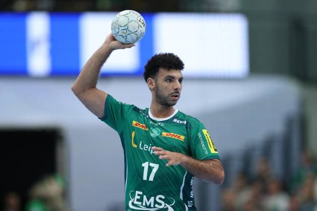 04 09 2025, xtgx, Handball, Daikin HBL, SC DHfK Leipzig TBV Lemgo Lippe v l Ahmed Moustafa Khairi Nasralla Leipzig, 17 Portrait, Portraet, single picture Leipzig