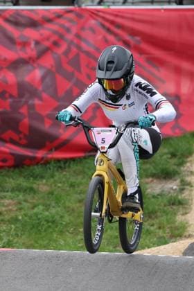 04 09 2025, Monthey, Monthey, 2025 UCI Mountain Bike World Championships, Alina Beck GER during her seeding run at the Pump Track competition Monthey Monthey Valais Switzerland Copyright: xJustPictures.ch FrancescoxMinghettix jp-en-FrMi-MNG_9393