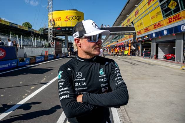 MONZA, ITALY: Valtteri Bottas, racing for the Mercedes team during the 2025 Formula 1 Italian Grand Prix at the Monza Circuit in Monza, Italy