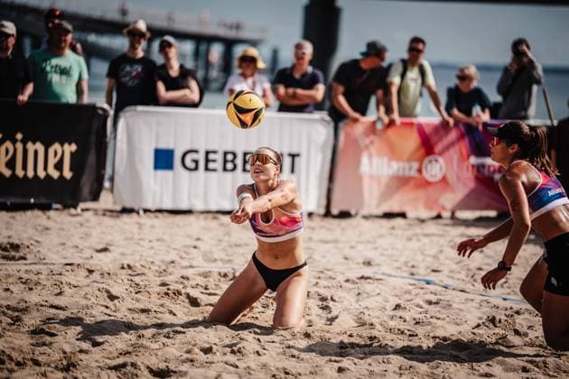Beach Volleyball Womens German Championships 2025 Timmendorfer Strand 04 09 2025 Elea Beutel Timmendorfer Strand Ahmann Hager Arena Schleswig Holstein Germany