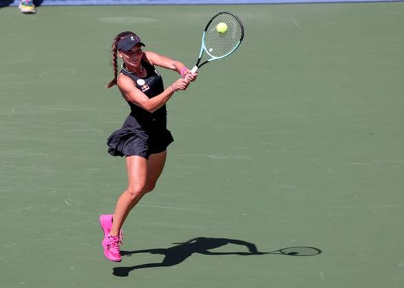 Julia Stusek GER , Girls Singles, Girls Singles, US Open Championships 2023, USTA Billie Jean King National Tennis Center, Flushing Meadows, New York, USA Copyright: xJuergenxHasenkopfx