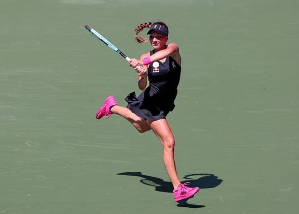 Julia Stusek GER , Girls Singles, Girls Singles, US Open Championships 2023, USTA Billie Jean King National Tennis Center, Flushing Meadows, New York, USA Copyright: xJuergenxHasenkopfx