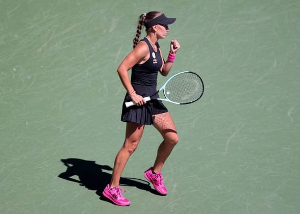 Julia Stusek GER , Girls Singles, Girls Singles, US Open Championships 2023, USTA Billie Jean King National Tennis Center, Flushing Meadows, New York, USA Copyright: xJuergenxHasenkopfx