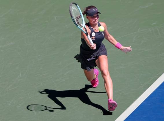 Julia Stusek GER , Girls Singles, Girls Singles, US Open Championships 2023, USTA Billie Jean King National Tennis Center, Flushing Meadows, New York, USA Copyright: xJuergenxHasenkopfx
