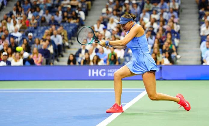 Amanda Anisimova in semi final action 2025 US Open, Day Twelve, USTA Billie Jean King National Tennis Center, New York, USA - 04 Sept 2025New York USTA Billie Jean King National T New York (NY) United States of America  Copyright: xJavierxGarcia Shutterstockx 15467787q