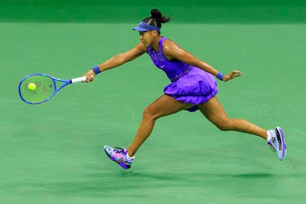 September 4, 2025, Flushing Meadows, New York, USA: Naomi Osaka hits a running forehand during her semifinals match against Amanda Anisimova on Day 12 of the 2025 US Open at USTA Billie Jean King National Tennis Center on Thursday September 4, 2025 in the Flushing neighborhood of the Queens borough of New York City. JAVIER ROJAS PI Flushing Meadows USA - ZUMAp124 20250904_zaa_p124_025 Copyright: xJavierxRojasx