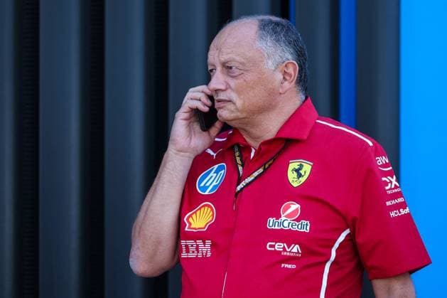MOTORI - Formula 1 - Pirelli Gran Premio d Italia 2025 - Drivers press conference, PK, Pressekonferenz Frederic Vasseur Team PrincPhoto by IPA ABACAPRESS.COMl of Scuderia Ferrari HP seen during F1 Grand Prix of Italy 2025 - Media Day at Autodromo Nazionale Monza Monza Italy  Copyright: xIPAxSport ABACAx