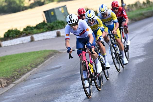 2025 Lloyds Tour of Britain Picture by Bruce Rollinson SWpix.com - 05 09 2025 - Cycling - 2025 Lloyds Tour of Britain - Stage 4: Atherstone to Burton Dassett Country Park - Joshua Golliker (Great Britain) Copyright: x xSWpix.comx(t axPhotographyxHubxLtd)xBrucexRollinson SWpix.comx SWP-3069-2445