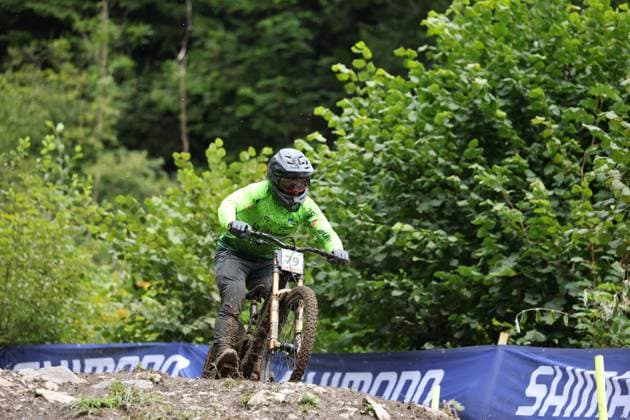 05 09 2025, ChampÃ ry, ChampÃ ry 2025 UCI Mountain Bike World Championships, Max Å½vegla SLO during the Junior Men s Downhill qualification ChampÃ ry Grand Paradis Valais Switzerland Copyright: xJustPictures.ch FrancescoxMinghettix jp-en-FrMi-MNG_2529