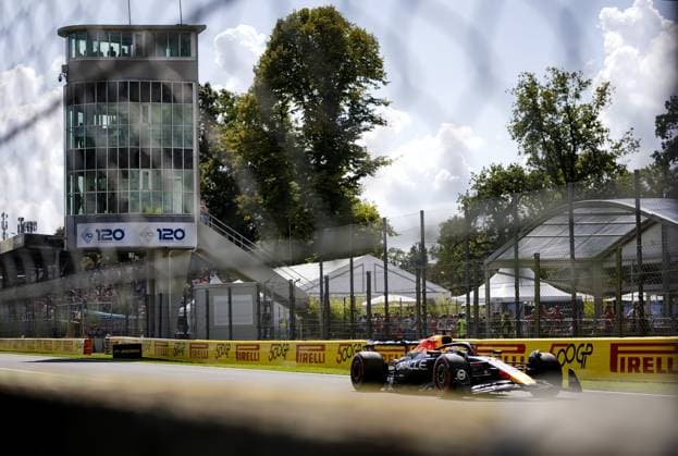 MONZA - Max Verstappen (Red Bull Racing) during the first free practice session ahead of the Italian F1 Grand Prix at the Monza Circuit. ANP SEM VAN DER WAL xVIxANPxSportx xxANPxIVx 535048260 originalFilename: 535048260.jpg
