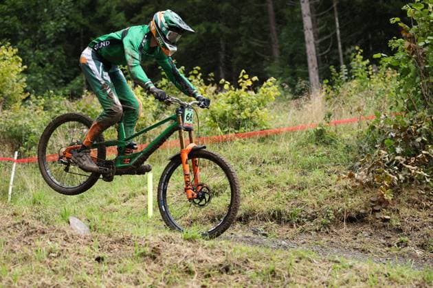 05 09 2025, ChampÃ ry, ChampÃ ry 2025 UCI Mountain Bike World Championships, Darragh Ryan IRL during the Junior Men s Downhill qualification ChampÃ ry Grand Paradis Valais Switzerland Copyright: xJustPictures.ch FrancescoxMinghettix jp-en-FrMi-MNG_2669