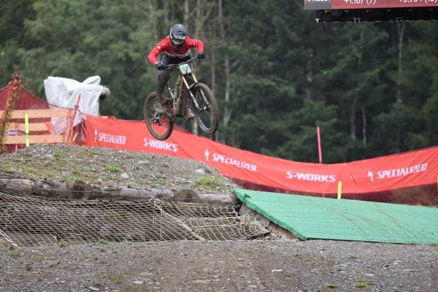 05 09 2025, ChampÃ ry, ChampÃ ry 2025 UCI Mountain Bike World Championships, Mateo Quist CAN during the Junior Men s Downhill qualification ChampÃ ry Grand Paradis Valais Switzerland Copyright: xJustPictures.ch FrancescoxMinghettix jp-en-FrMi-MNG_3054
