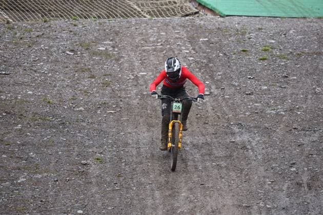 05 09 2025, ChampÃ ry, ChampÃ ry 2025 UCI Mountain Bike World Championships, Nicolai Grip Haglev NOR during the Junior Men s Downhill qualification ChampÃ ry Grand Paradis Valais Switzerland Copyright: xJustPictures.ch FrancescoxMinghettix jp-en-FrMi-MNG_3155