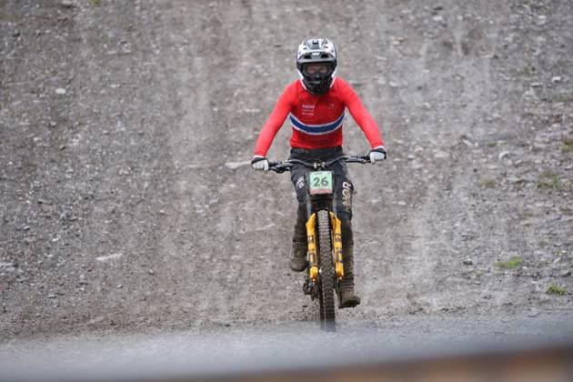05 09 2025, ChampÃ ry, ChampÃ ry 2025 UCI Mountain Bike World Championships, Nicolai Grip Haglev NOR during the Junior Men s Downhill qualification ChampÃ ry Grand Paradis Valais Switzerland Copyright: xJustPictures.ch FrancescoxMinghettix jp-en-FrMi-MNG_3161
