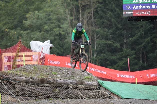 05 09 2025, ChampÃ ry, ChampÃ ry 2025 UCI Mountain Bike World Championships, Augusto Wening BRA during the Junior Men s Downhill qualification ChampÃ ry Grand Paradis Valais Switzerland Copyright: xJustPictures.ch FrancescoxMinghettix jp-en-FrMi-MNG_3064