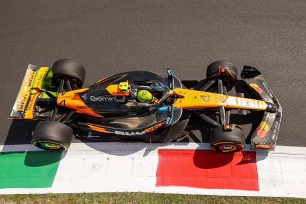 Lando Norris McLaren Formula 1 Team 4 , 1 Free Practice, Italian Grand Prix, Motorsport, Men, Formula 1, 05 09 2025 Monza Lombardy Italy Copyright: xkolbert-press ChristianxKolbertx