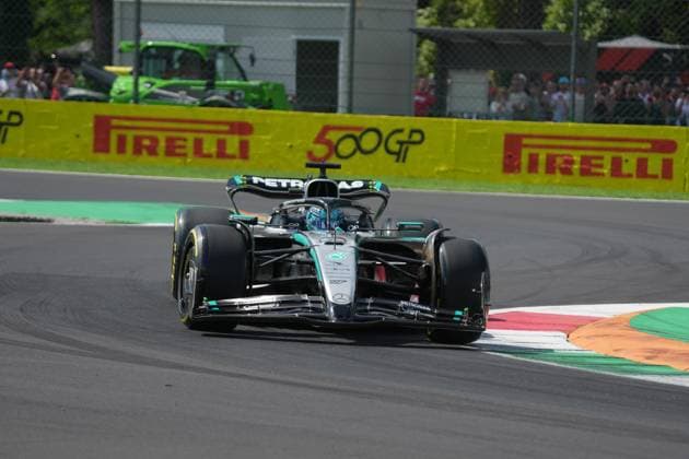05 09 2025, Autodromo Nazionale Monza, Monza, FORMULA 1 PIRELLI GRAN PREMIO D™ITALIA 2025 , in the picture George Russell GBR , Mercedes AMG Petronas Formula One Team Photo by Hasan Bratic DeFodi Images