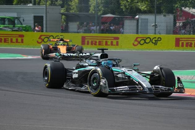 05 09 2025, Autodromo Nazionale Monza, Monza, FORMULA 1 PIRELLI GRAN PREMIO D™ITALIA 2025 , in the picture George Russell GBR , Mercedes AMG Petronas Formula One Team Photo by Hasan Bratic DeFodi Images