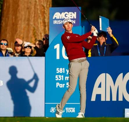 5th September 2025; The K Club, Straffan, County Kildare, Ireland: Amgen Irish Open Golf Second Round; Tom Mckibbin of Northern Ireland tees off on the 10th hole  PeterxFitzpatrick