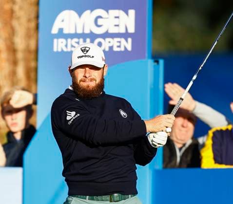 5th September 2025; The K Club, Straffan, County Kildare, Ireland: Amgen Irish Open Golf Second Round; Tyrrell Hatton of England watches his tee shot on the 10th hole  PeterxFitzpatrick