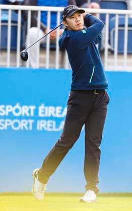5th September 2025; The K Club, Straffan, County Kildare, Ireland: Amgen Irish Open Golf Second Round; Jeong Weon KO of France tees off on the 1st hole  PeterxFitzpatrick