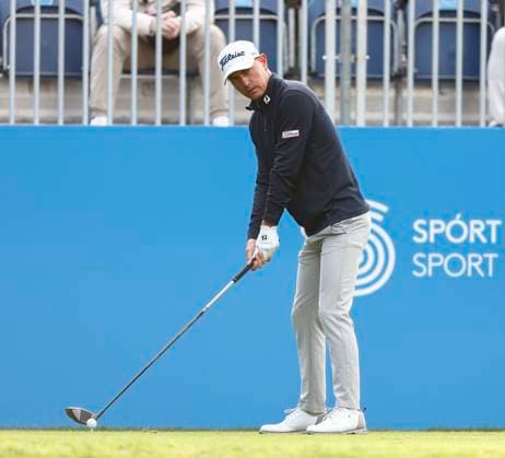 5th September 2025; The K Club, Straffan, County Kildare, Ireland: Amgen Irish Open Golf Second Round; Jason Scrivener of Australia gets ready to tee off on the 1st hole  PeterxFitzpatrick