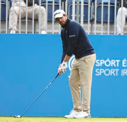 5th September 2025; The K Club, Straffan, County Kildare, Ireland: Amgen Irish Open Golf Second Round; Manuel Elvira of Spain gets ready to tee off on the 1st hole  PeterxFitzpatrick