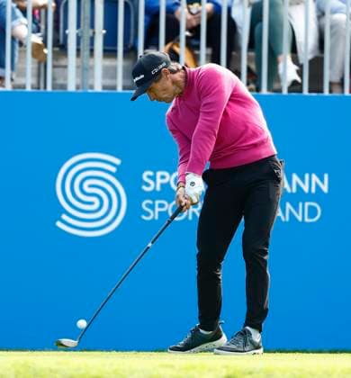 5th September 2025; The K Club, Straffan, County Kildare, Ireland: Amgen Irish Open Golf Second Round; Thorbjorn Olesen of Denmark tees off on the 1st hole  PeterxFitzpatrick