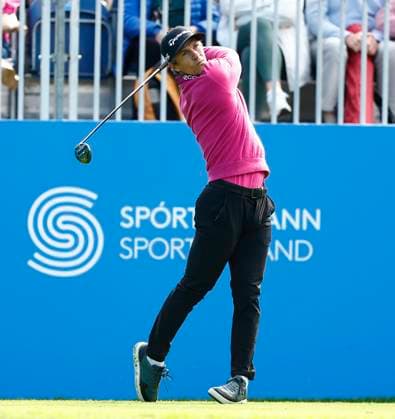 5th September 2025; The K Club, Straffan, County Kildare, Ireland: Amgen Irish Open Golf Second Round; Thorbjorn Olesen of Denmark tees off on the 1st hole  PeterxFitzpatrick