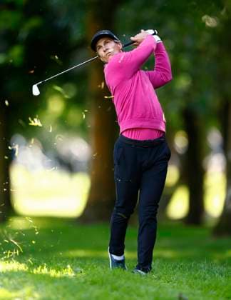 5th September 2025; The K Club, Straffan, County Kildare, Ireland: Amgen Irish Open Golf Second Round; Thorbjorn Olesen of Denmark plays his second shot from the 2nd hole rough  PeterxFitzpatrick