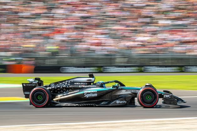 George Russell (GBR) driving for Mercedes-AMG Petronas Formula One Team during free practice of F1 GP of Italy at Monza Circuit on September 5, 2025 in Monza, Italy. during Pirelli Gran Premio d Italia 2025, Formula 1 Championship in Monza, Italy, September 05 2025  Copyright: xFedericoxManoni IPAxSportx xipa-agency.netx xx IPA_64210115 IPA_Agency_IPA64210115