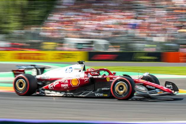 Charles Leclerc (MON) driving for Scuderia Ferrari HP during free practice of F1 GP of Italy at Monza Circuit on September 5, 2025 in Monza, Italy. during Pirelli Gran Premio d Italia 2025, Formula 1 Championship in Monza, Italy, September 05 2025  Copyright: xFedericoxManoni IPAxSportx xipa-agency.netx xx IPA_64210185 IPA_Agency_IPA64210185