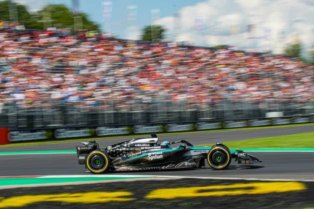 George Russell (GBR) driving for Mercedes-AMG Petronas Formula One Team during free practice of F1 GP of Italy at Monza Circuit on September 5, 2025 in Monza, Italy. during Pirelli Gran Premio d Italia 2025, Formula 1 Championship in Monza, Italy, September 05 2025  Copyright: xFedericoxManoni IPAxSportx xipa-agency.netx xx IPA_64210335 IPA_Agency_IPA64210335
