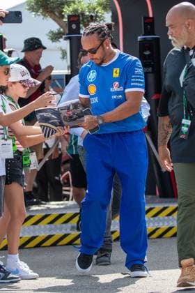 Lewis Hamilton (GBR) arrives at the F1 GP of Italy at Monza Circuit on September 5, 2025 in Monza, Italy. during Pirelli Gran Premio d Italia 2025, Formula 1 Championship in Monza, Italy, September 05 2025  Copyright: xFedericoxManoni IPAxSportx xipa-agency.netx xx IPA_64210396 IPA_Agency_IPA64210396