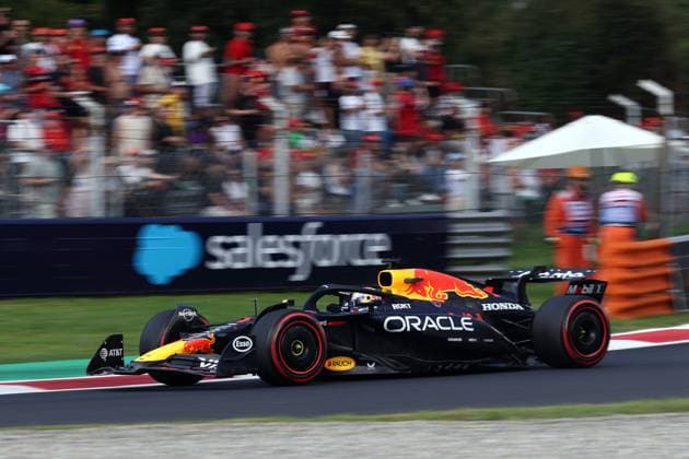 F1 Grand Prix of Italy Max Verstappen of Red Bull Racing on track during free practice 1 ahead of the F1 Grand Prix of Italy at Autodromo Nazionale on September 5, 2025 in Monza, Italy. Monza Autodromo Nazionale Italy Copyright: xMarcoxCanonierox