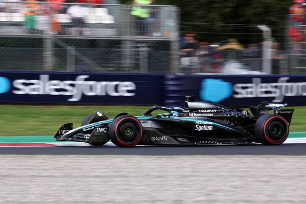F1 Grand Prix of Italy George Russell of Mercedes-AMG F1 Team on track during free practice 1 ahead of the F1 Grand Prix of Italy at Autodromo Nazionale on September 5, 2025 in Monza, Italy. Monza Autodromo Nazionale Italy Copyright: xMarcoxCanonierox