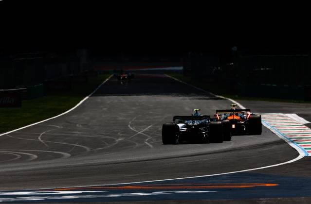 12 Andrea Kimi Antonelli ITA, Mercedes AMG Petronas F1 Team , 4 Lando Norris GBR, McLaren F1 Team , F1 Grand Prix of Italy at Autodromo Nazionale Monza on September 5, 2025 in Monza, Italy Photo by HOCH ZWEI Monza Italy