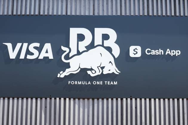 5th September 2025; Autodromo Nazionale Monza, Monza, Italy; Formula 1 Italian Grand Prix 2025 Free Practice Day; Visa Red Bull Racing s Team Cash App Logo garage  PierrexTeyssot