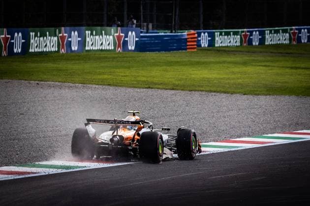 F1 ITALIAN GRAND PRIX FRIDAY Lando Norris of Great Britain and McLaren during friday s practice of the F1 Grand Prix of Italy - Formula 1 Pirelli Gran Premio D Italia 2025 at Autodromo Nazionale Monza Circuit on September 05, 2025, in Monza, Italy. Copyright: xx 080A4634