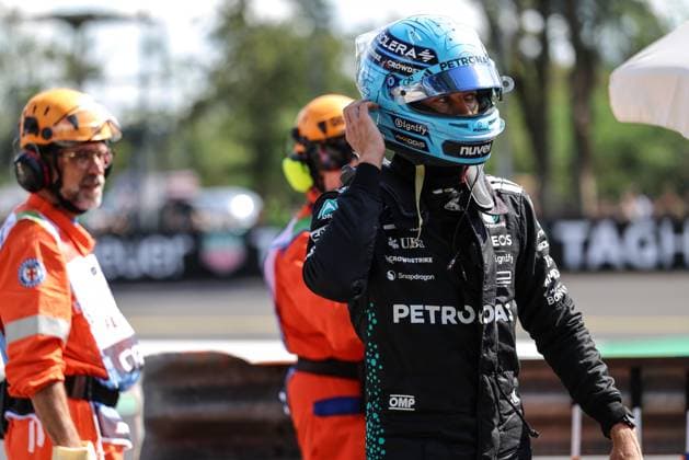 Foto IPP Enrico Schiavi Monza 05-09-2025 Formula 1 - F1 Gran Premio di Italia 2025 FP1 nella foto: George Russell - Mercedes Monza italy ITALIA ITALY  Copyright: xR4924_italyphotopressx