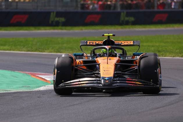 F1 Grand Prix of Italy Lando Norris of McLaren Formula 1 Team on track during practice ahead of the F1 Grand Prix of Italy at Autodromo Nazionale on September 5, 2025 in Monza, Italy. Monza Autodromo Nazionale Italy Copyright: xMarcoxCanonierox