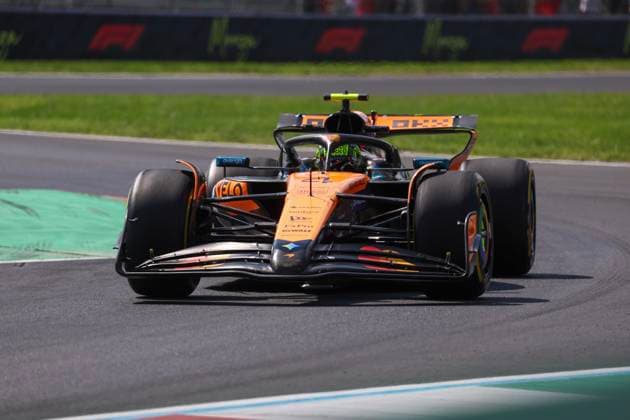 F1 Grand Prix of Italy Lando Norris of McLaren Formula 1 Team on track during practice ahead of the F1 Grand Prix of Italy at Autodromo Nazionale on September 5, 2025 in Monza, Italy. Monza Autodromo Nazionale Italy Copyright: xMarcoxCanonierox