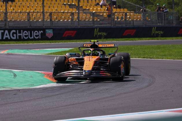F1 Grand Prix of Italy Lando Norris of McLaren Formula 1 Team on track during practice ahead of the F1 Grand Prix of Italy at Autodromo Nazionale on September 5, 2025 in Monza, Italy. Monza Autodromo Nazionale Italy Copyright: xMarcoxCanonierox